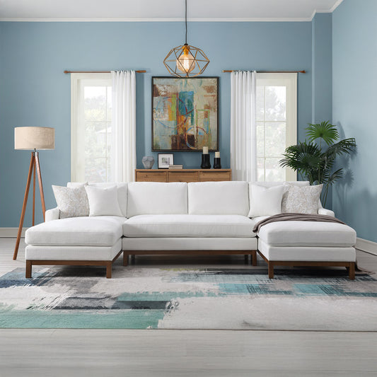 Sectional Sofa w/4 Pillows